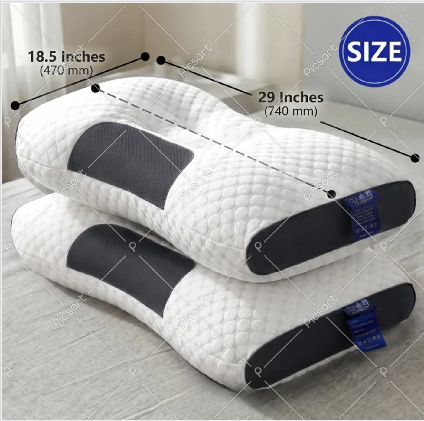 GentlyRest luxury ergonomic 2-pillow pack for better sleep support